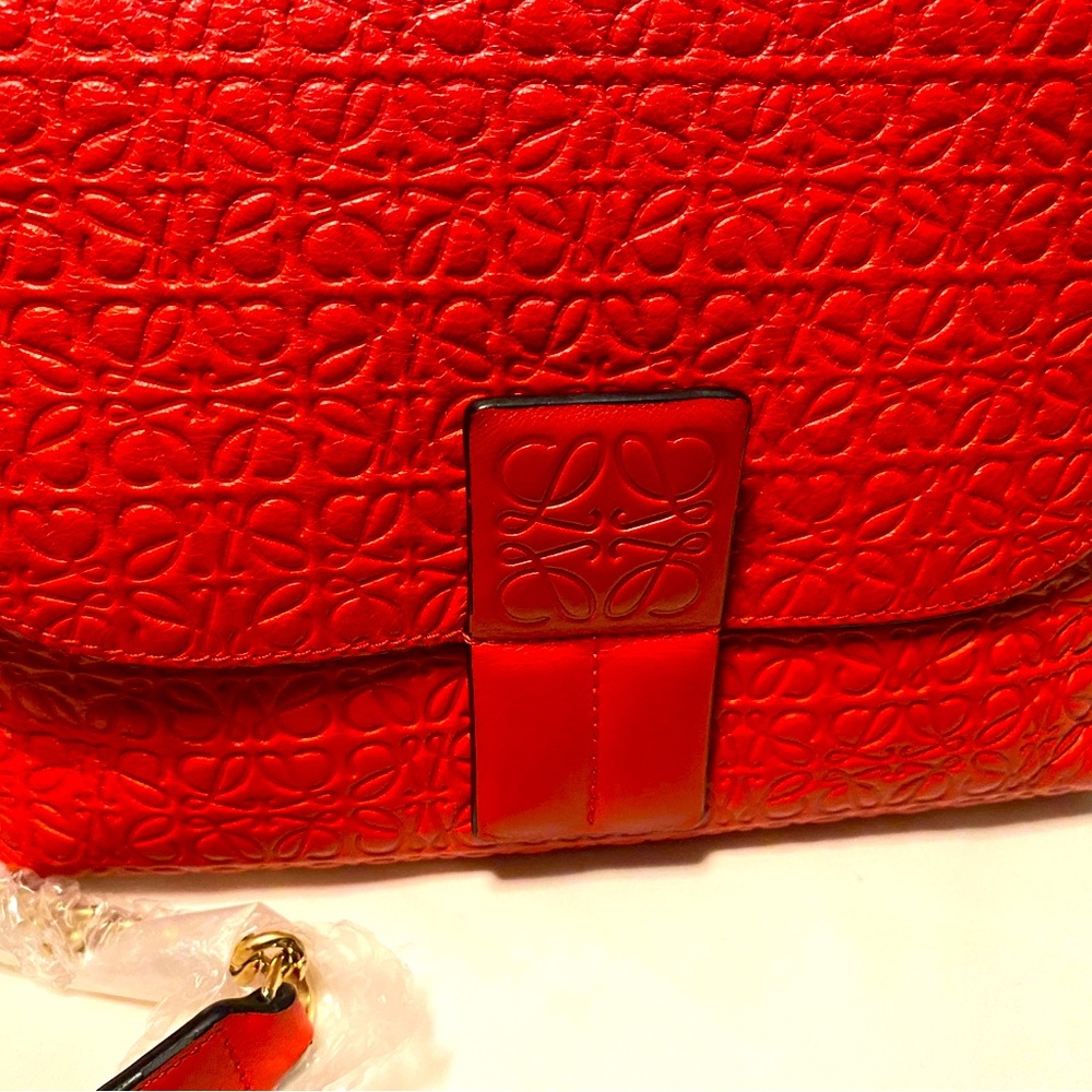 Loewe Calfskin Anagram Flap Bag gives the soft luxury look like